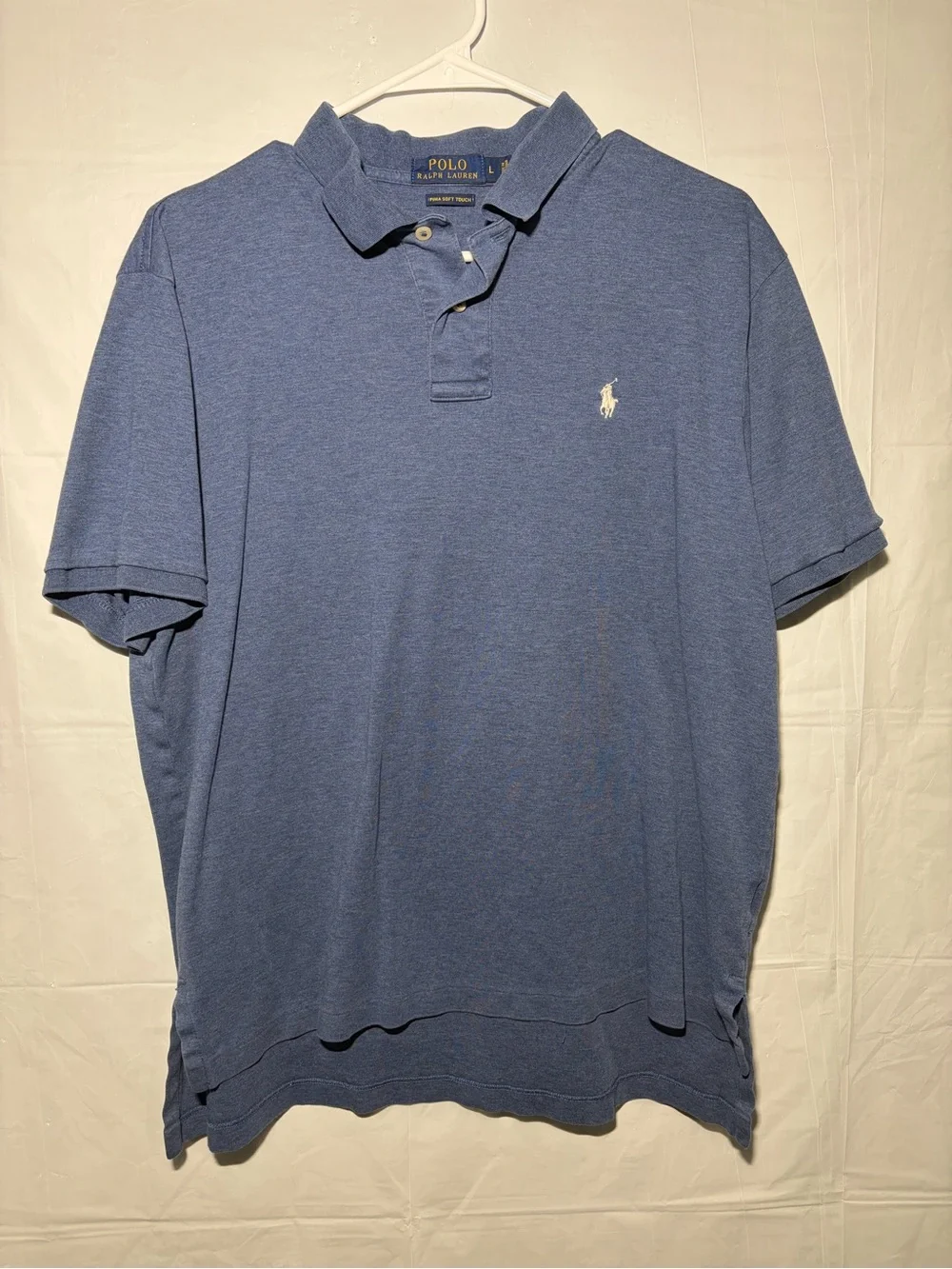Ralph Lauren Men’s Heather Blue Polo with Embroidered Pony